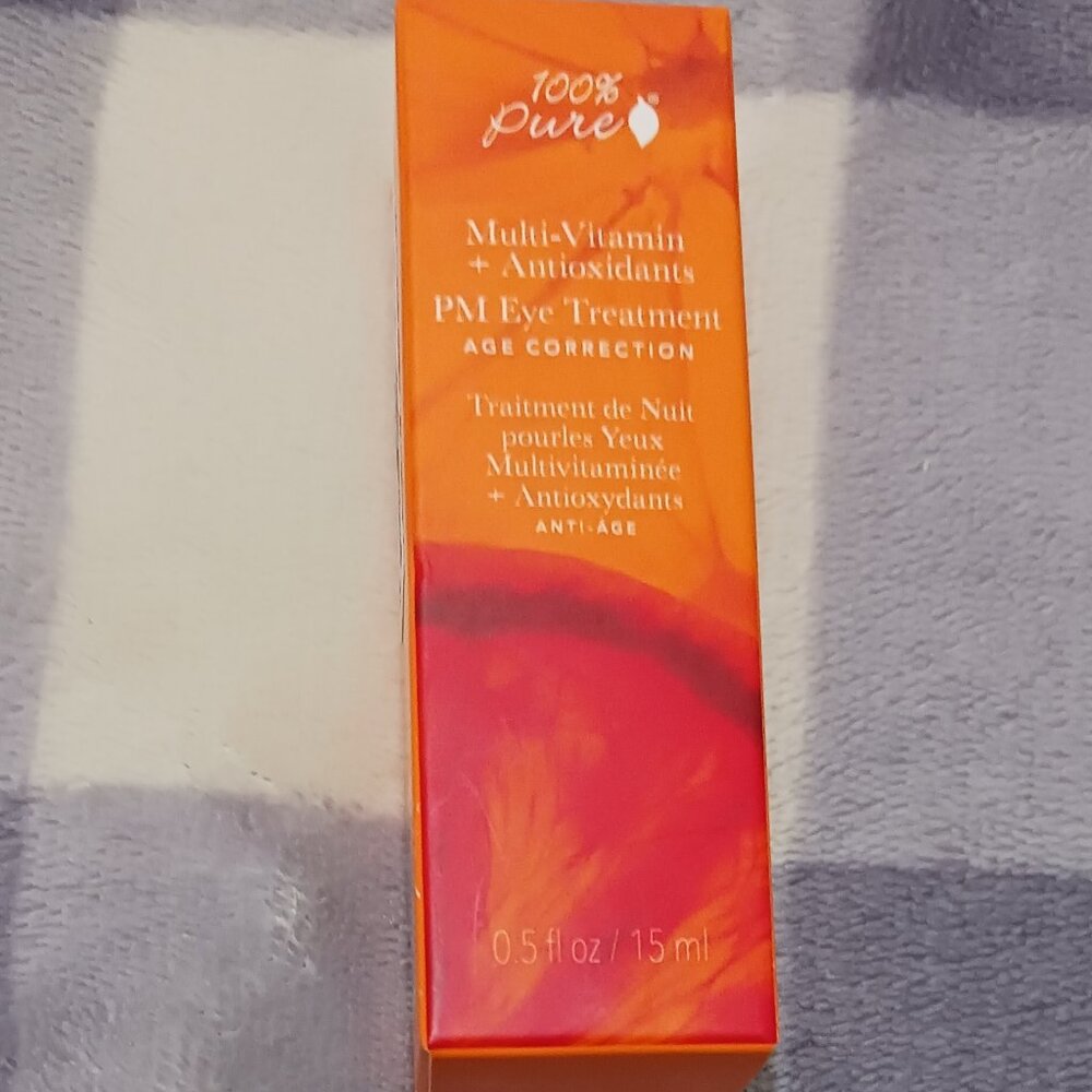 100% Pure multi-vitamin + antioxidants PM eye treatment